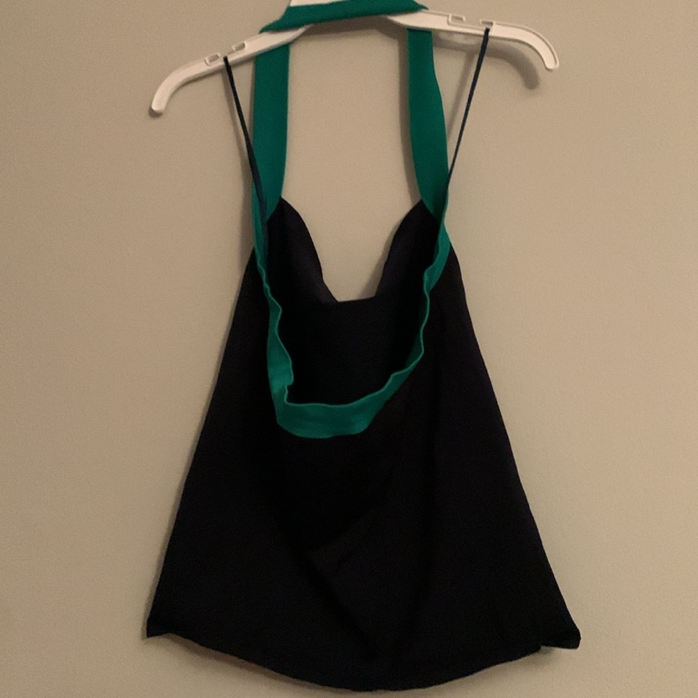 Ralph Lauren Black and Green Halter Top - Preloved - Picture 5 of 9